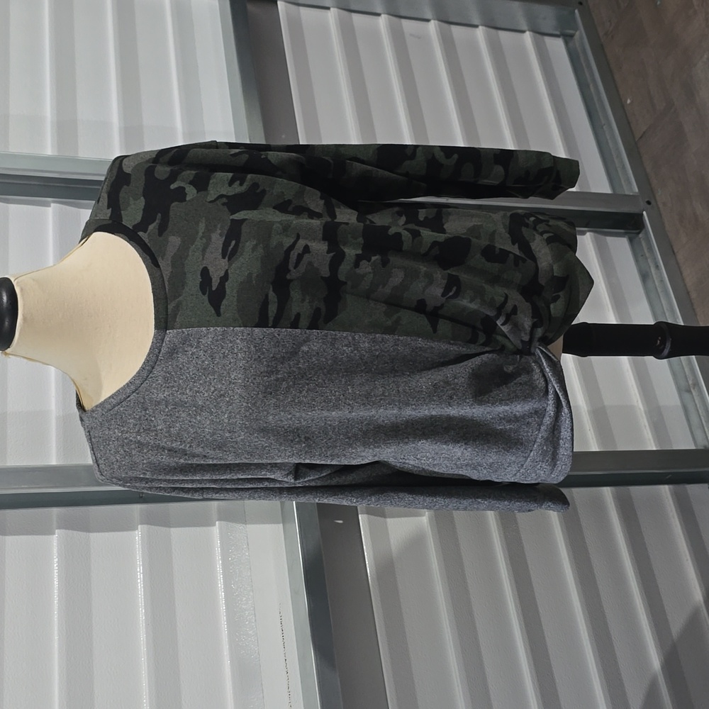 Gray and Camo long‎ sleeve top